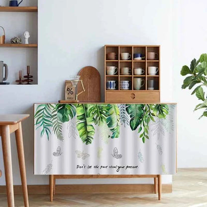 1PC Kitchen Cabinet Curtain Cover Dustproof Cupboard Wardrobe Short Curtains Washable Drapes Self-adhesive Half-Curtain Cortinas