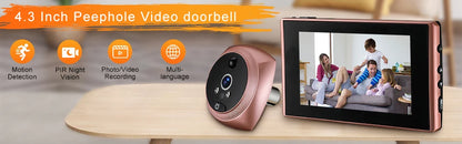 2.4 Inch LCD Door Peephole Camera with IR Night Vision & Video Recording