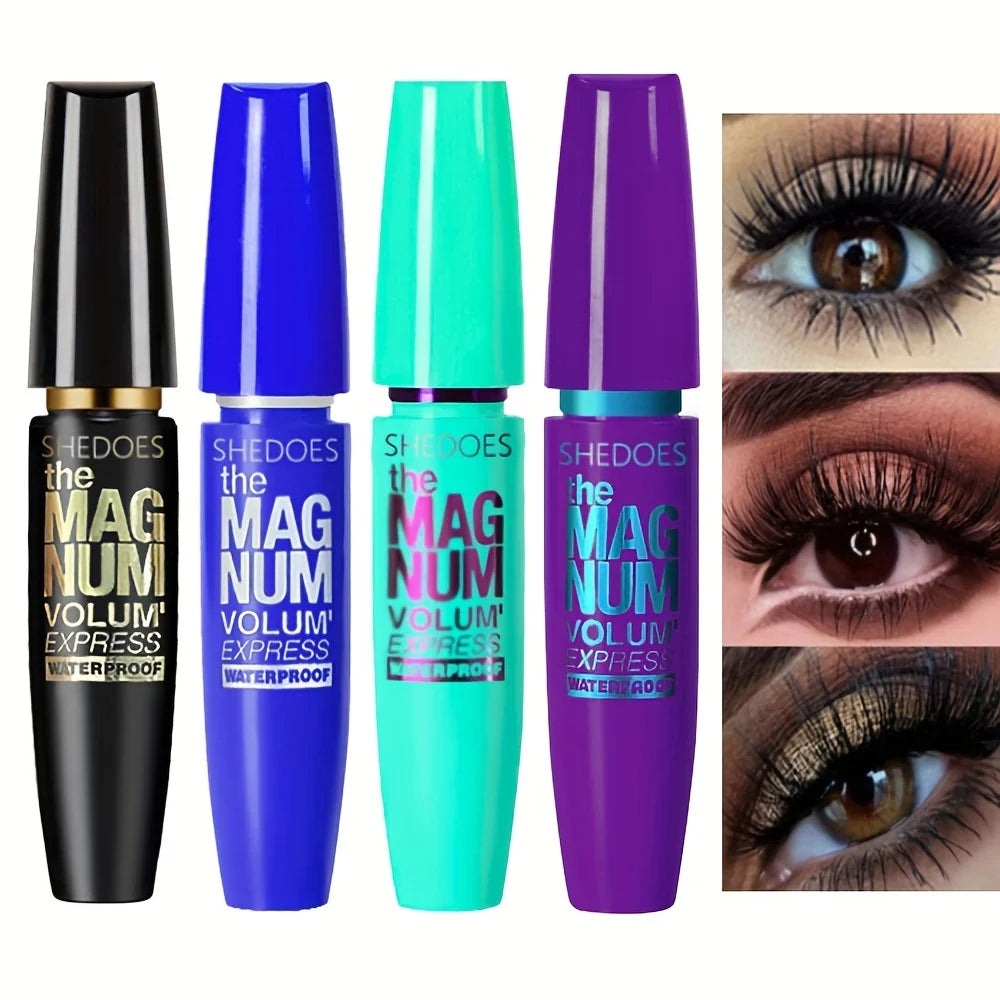 4D Black Mascara Thickening, Lengthening, Curling, Waterproof Liquid Fiber Mascara - Shello's Creative Boutique