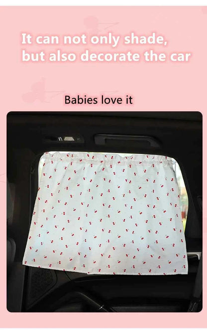 Suction Cup Curtain In The Car Window Sunshade Cover Cartoon Universal Side Window Sunshade UV Protection For Kid Baby Children