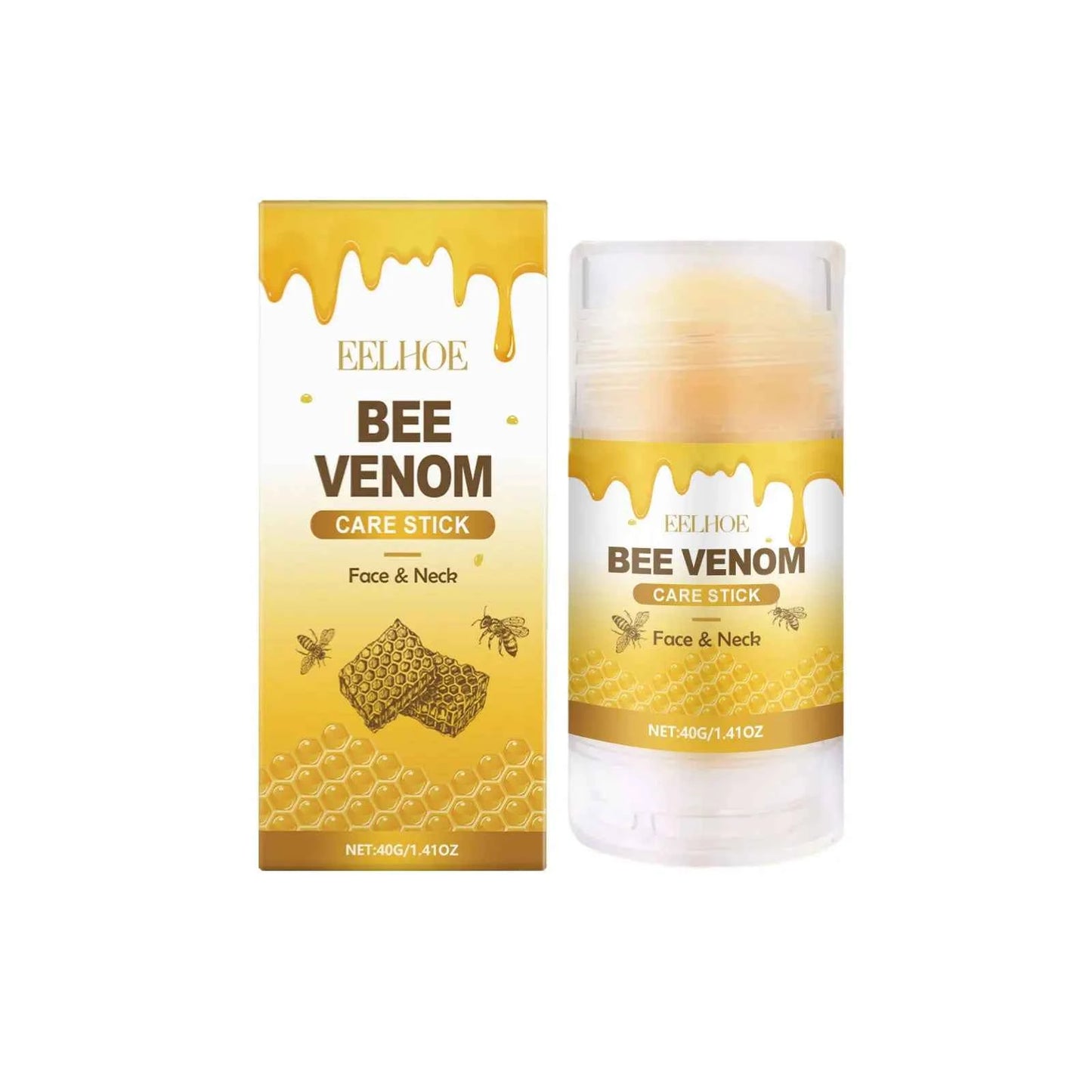 Bee-Venom Neck Care Stick Contains Collagen  Lift & Tighten Skin Lighten Neck Lines Double Chin Moisturizing Beauty Neck Cream