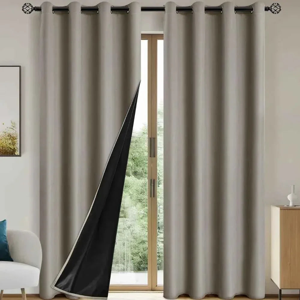 Solid Blackout Curtains with Grommets - Total Privacy Drapes for Bedroom - Shello's Creative Boutique
