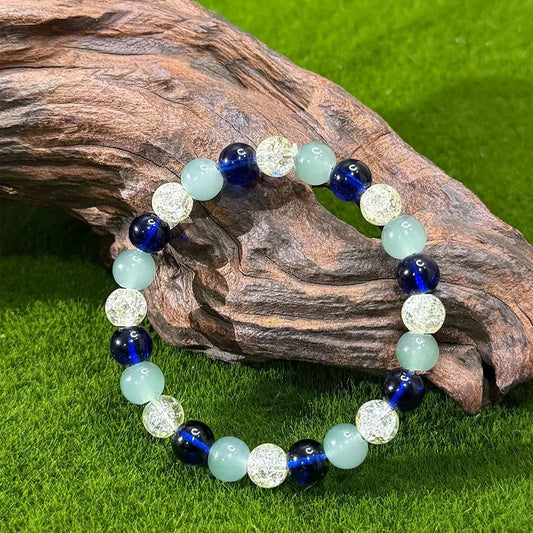 Calming Natural Stone Beaded Bracelet – Everyday Wear Stretch Bangle