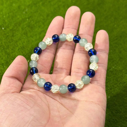 Calming Natural Stone Beaded Bracelet – Everyday Wear Stretch Bangle