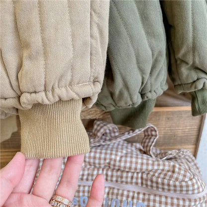 Winter Cotton-Padded Kids Harem Trousers – Unisex Full-Length Thermal Pants (Ages 2–7) - Shello's Creative Boutique