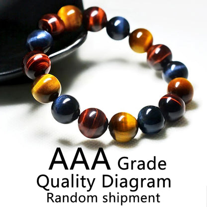 Tiger Eye Crystal Bead Bracelet – Natural Stone Healing Jewellery for Men & Women