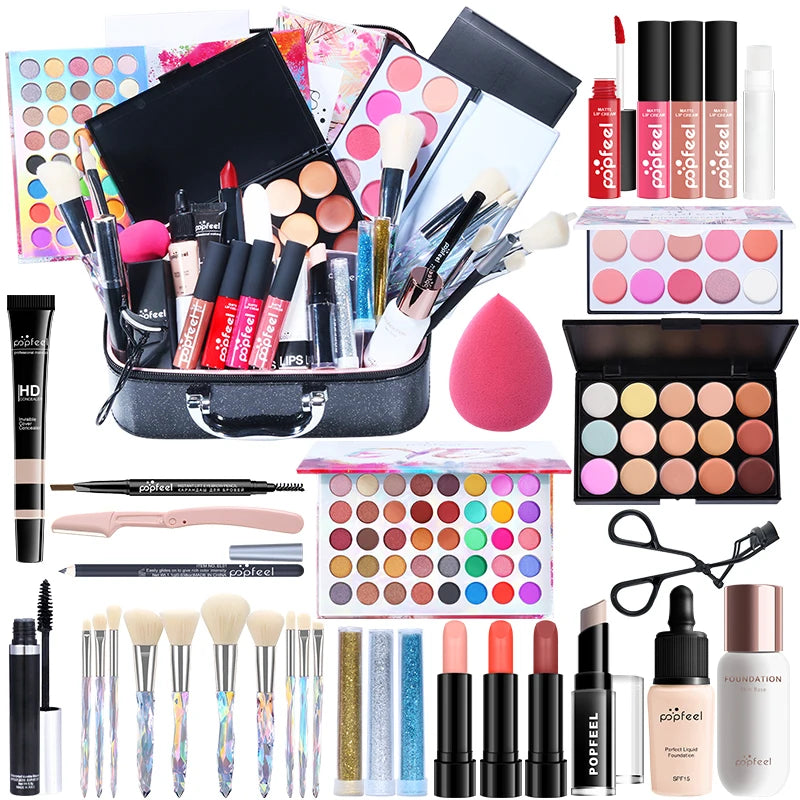 POPFEEL All In One Makeup Kit  for Women Full Kit Set, All in One Makeup Sets Include Eyebrow Eyeliner Eyeshadow - Shello's Creative Boutique