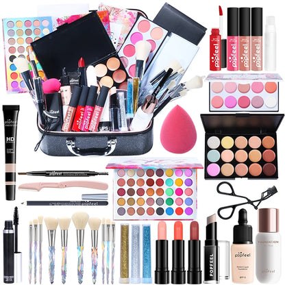POPFEEL All In One Makeup Kit  for Women Full Kit Set, All in One Makeup Sets Include Eyebrow Eyeliner Eyeshadow - Shello's Creative Boutique