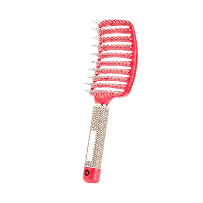 Detangling Hair Brush - Bristle & Nylon Scalp Massage Comb for Wet Curly Hair