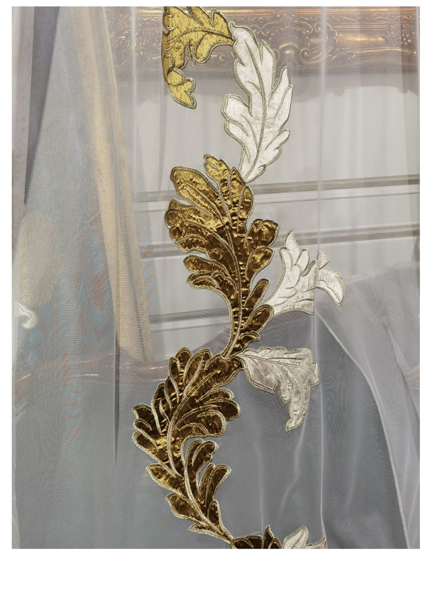 European Luxury Villa Curtains - French Velvet Embroidered Drapes - Shello's Creative Boutique