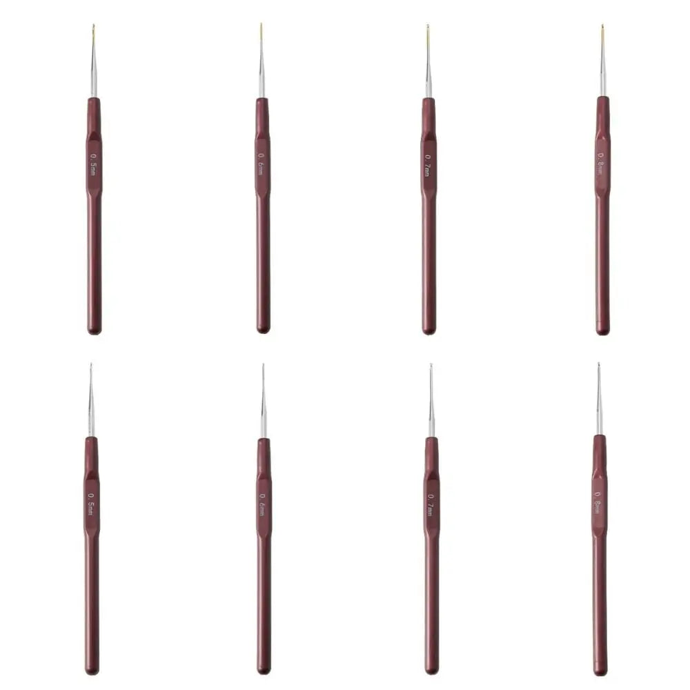 Dreadlock Crochet Hooks 0.5-0.8mm - Metal Plastic Micro Hook Set for Hair Weaving - Shello's Creative Boutique