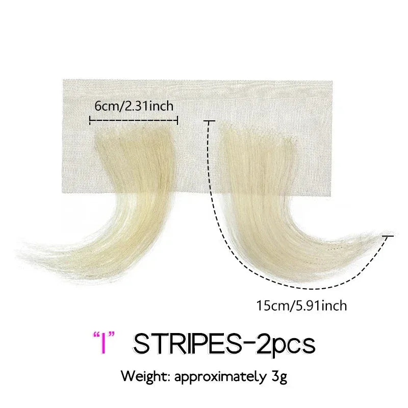Handmade Baby Hair Lace Edges - 100% Remy Human Hair Wig Pieces for Natural Hairline - Shello's Creative Boutique