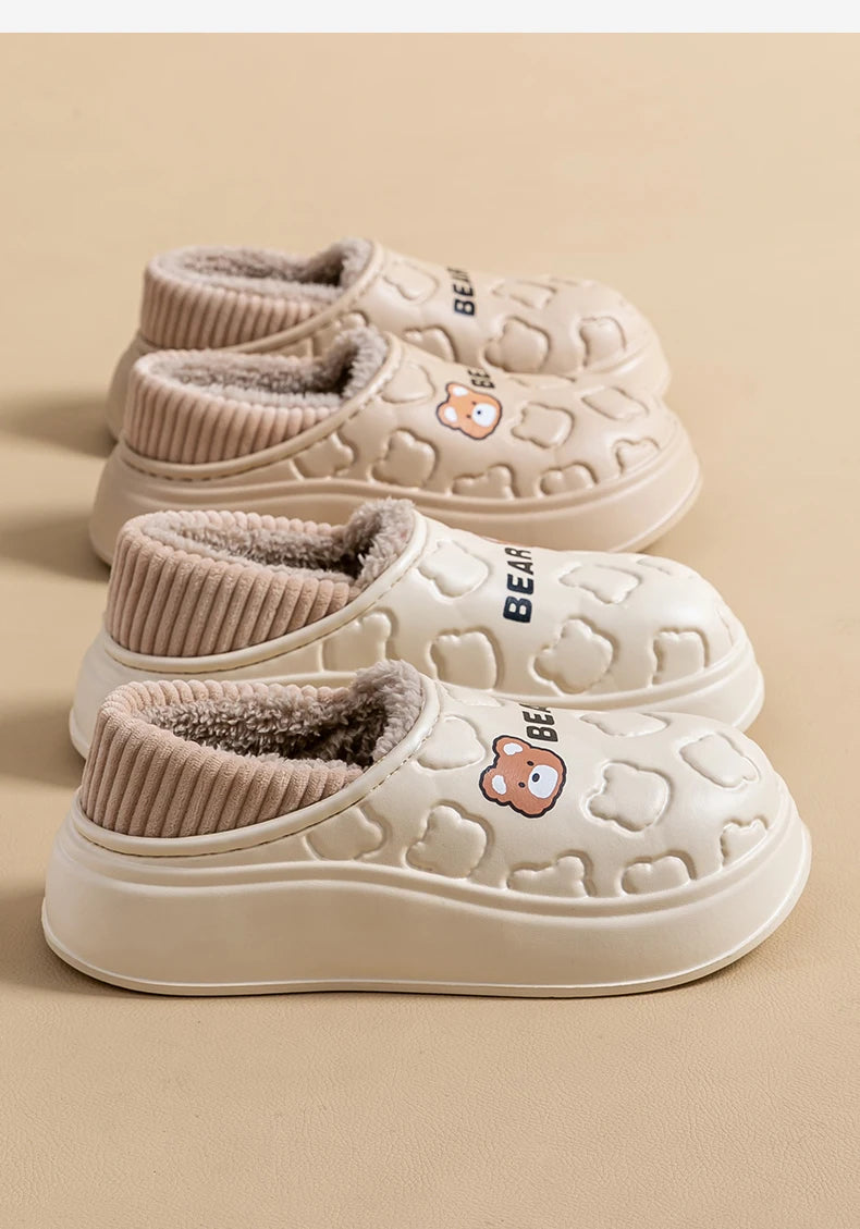 Women's Waterproof Winter Slippers – Non-Slip Insulated Cotton Shoes - Shello's Creative Boutique