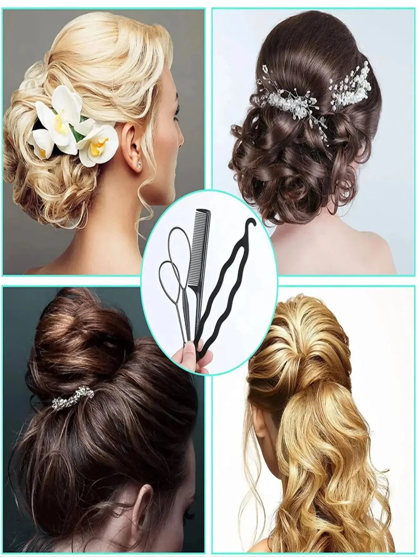 4-Piece Hair Braiding Tool Set - DIY Loop Styling Tools for Easy Braids - Shello's Creative Boutique