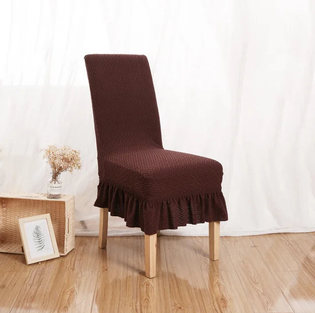 Skirt Dining Chair Cover Jacquard Elastic Soft Seat Cover Anti-dirty Stool Slipcover Suitable for Kit Pet Room Living Home Decor eprolo
