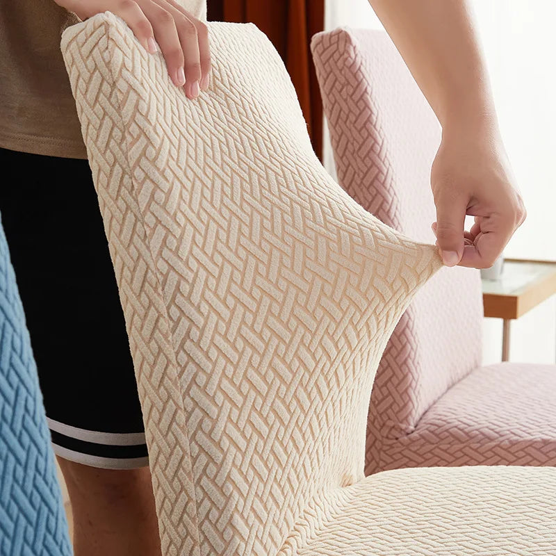 Skirt Dining Chair Cover Jacquard Elastic Soft Seat Cover Anti-dirty Stool Slipcover Suitable for Kit Pet Room Living Home Decor eprolo