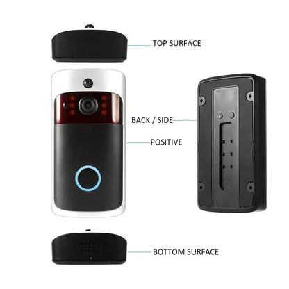 Smart WiFi Video Doorbell - Wireless Security Camera with Night Vision & Two-Way Audio - Shello's Creative Boutique