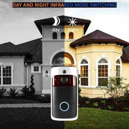 Smart WiFi Video Doorbell - Wireless Security Camera with Night Vision & Two-Way Audio - Shello's Creative Boutique