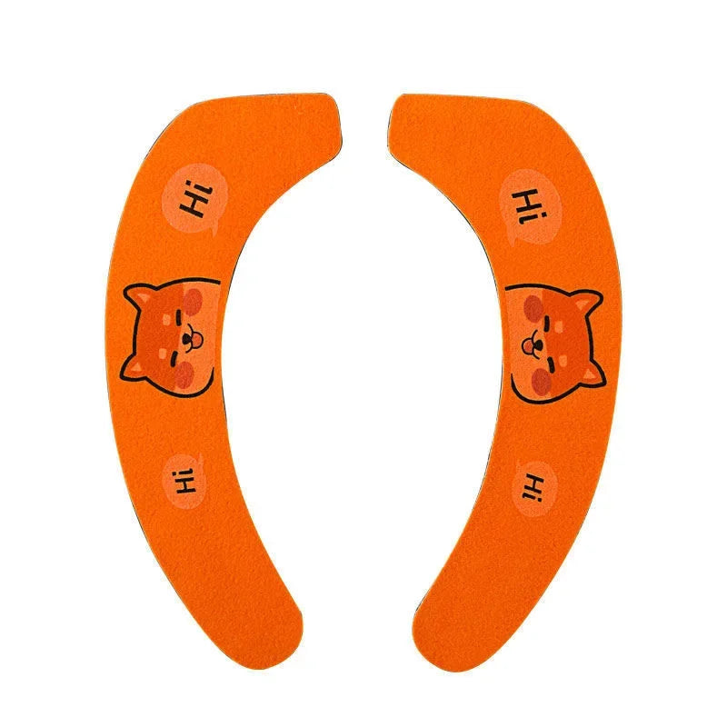 Soft Cartoon Washable  Cushion WC Toilet Sticky Seat Pad Bathroom Warmer Seat Lid Cover Universal Toilet Seat Cover 1/4Pcs eprolo