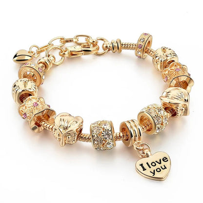 Szelam Luxury Crystal Heart Charm Bracelets & Bangles Gold Bracelets For Women Jewellery Pulseira Feminina Sbr160056 eprolo