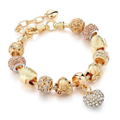 Szelam Luxury Crystal Heart Charm Bracelets & Bangles Gold Bracelets For Women Jewellery Pulseira Feminina Sbr160056 eprolo