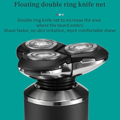 VGR V-317 5W USB Omnidirectional Three-dimensional Floating Three-network Electric Shaver, V-317 - Shello's Creative Boutique