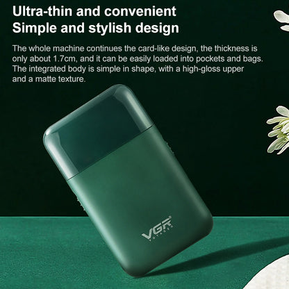 VGR V-390 5W USB Portable Reciprocating Electric Shaver, V-390 (Green), V-390 (Black) - Shello's Creative Boutique
