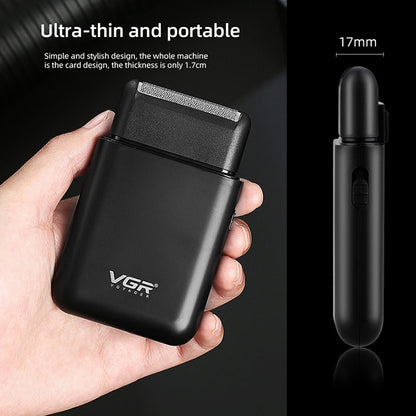 VGR V-390 5W USB Portable Reciprocating Electric Shaver, V-390 (Green), V-390 (Black) - Shello's Creative Boutique