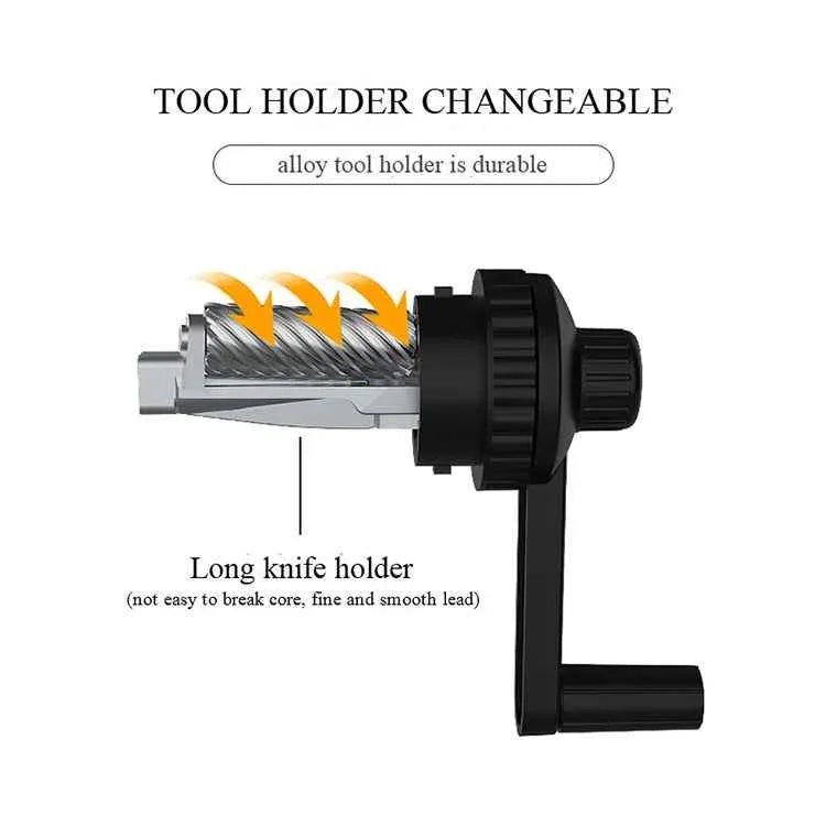 Hand Crank Mechanical Pencil Sharpener - Professional Art Student Tool - Shello's Creative Boutique