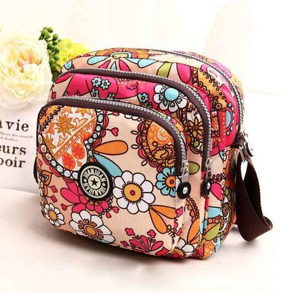 Women Shoulder Bag Waterproof Nylon Handbag Multilayer Crossbody Bag - Shello's Creative Boutique