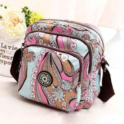 Women Shoulder Bag Waterproof Nylon Handbag Multilayer Crossbody Bag - Shello's Creative Boutique