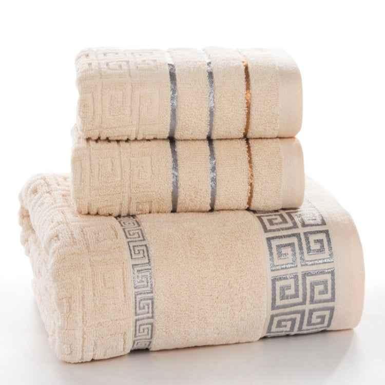 3 PCS Plaid Cotton Towel Bath Set - Shello's Creative Boutique