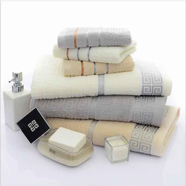3 PCS Plaid Cotton Towel Bath Set - Shello's Creative Boutique