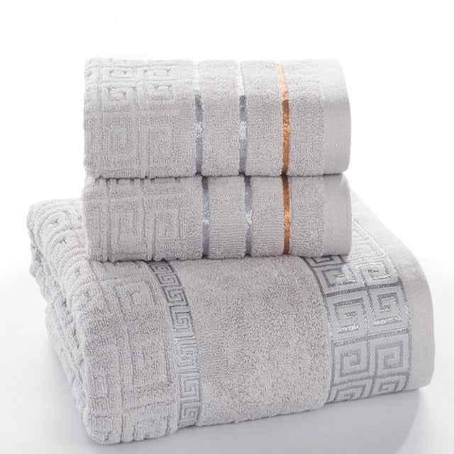 3 PCS Plaid Cotton Towel Bath Set - Shello's Creative Boutique