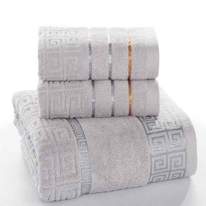 3 PCS Plaid Cotton Towel Bath Set - Shello's Creative Boutique