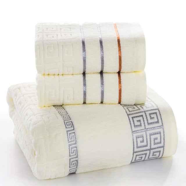 3 PCS Plaid Cotton Towel Bath Set - Shello's Creative Boutique