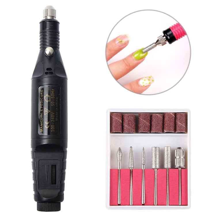 1 Set Power Professional Electric Manicure Machine Pen Pedicure Nail File Nail Tools 6 bits Drill Nail Drill Machine - Shello's Creative Boutique