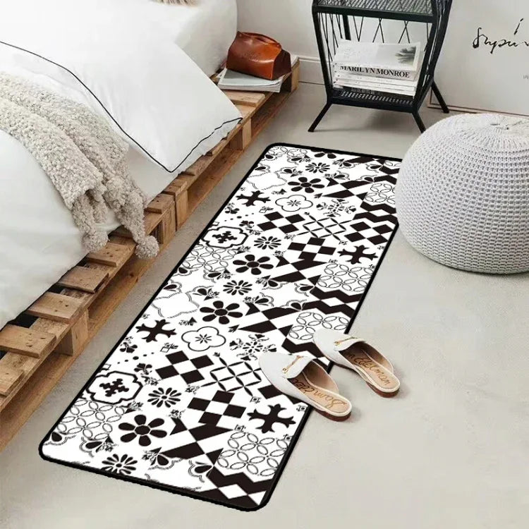 Geometric Lattice Kitchen & Bathroom Mat – Modern Non-Slip Floor Rug - Shello's Creative Boutique