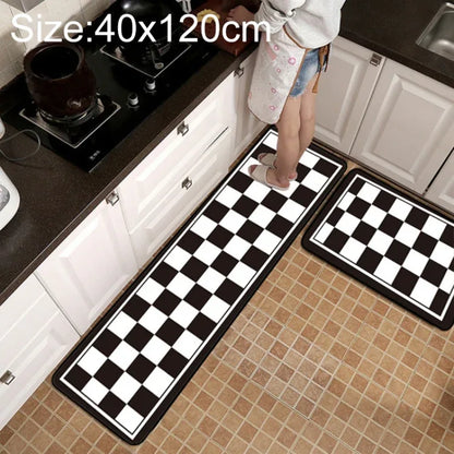 Geometric Lattice Kitchen & Bathroom Mat – Modern Non-Slip Floor Rug - Shello's Creative Boutique