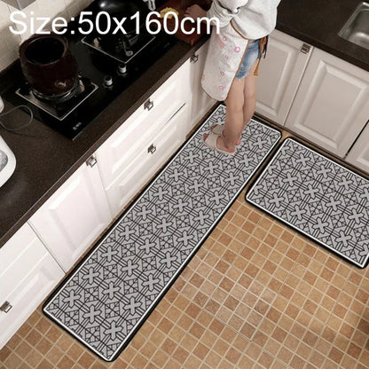 Geometric Lattice Kitchen & Bathroom Mat – Modern Non-Slip Floor Rug - Shello's Creative Boutique