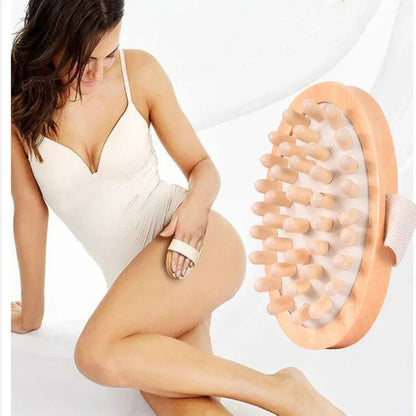 Soothing Body Massage Brush Wood Balloon Cushion Massager - Shello's Creative Boutique