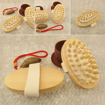 Soothing Body Massage Brush Wood Balloon Cushion Massager - Shello's Creative Boutique