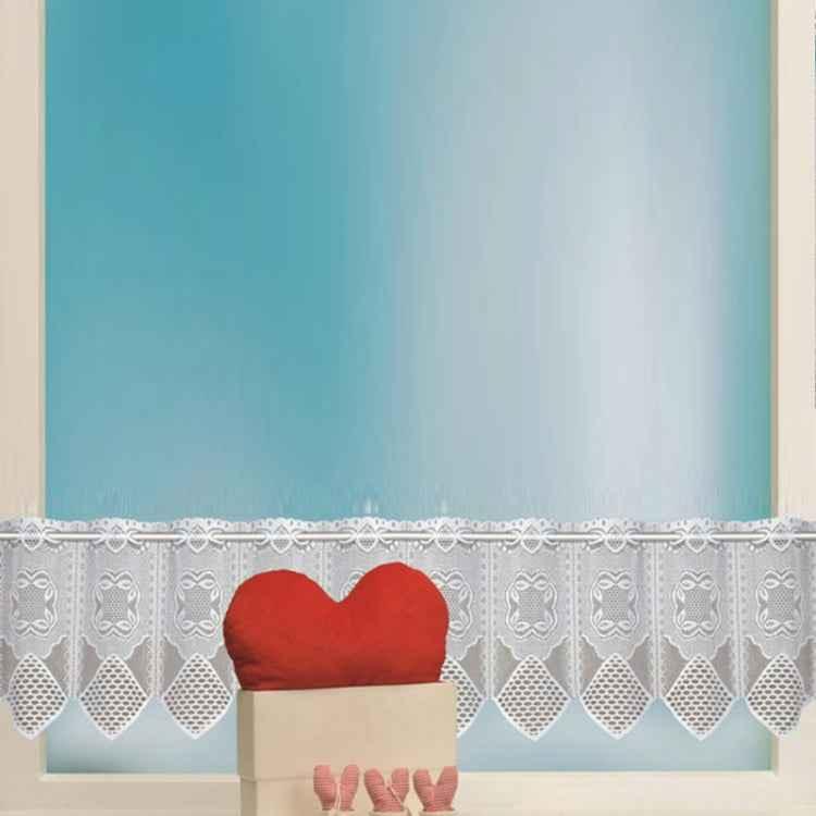 White Translucent Coffee Curtain Tulle Lace Sheer Warp Knitted Jacquard Curtains Bedroom Curtains - Shello's Creative Boutique