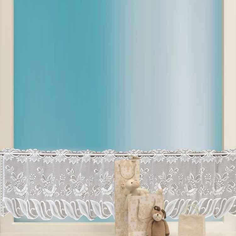 White Translucent Coffee Curtain Tulle Lace Sheer Warp Knitted Jacquard Curtains Bedroom Curtains - Shello's Creative Boutique