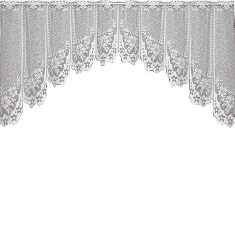 White Translucent Coffee Curtain Tulle Lace Sheer Warp Knitted Jacquard Curtains Bedroom Curtains - Shello's Creative Boutique