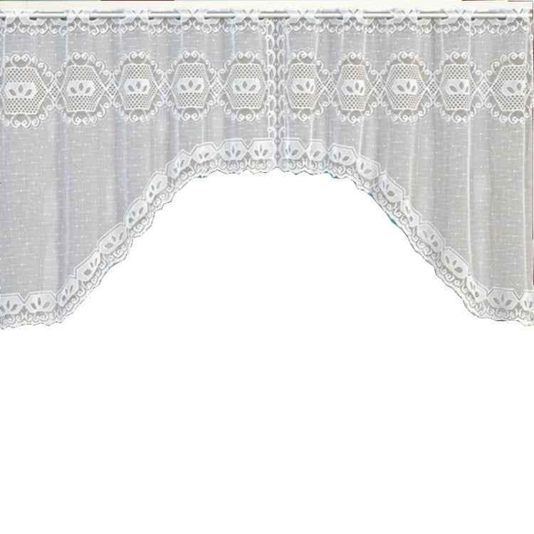 White Translucent Coffee Curtain Tulle Lace Sheer Warp Knitted Jacquard Curtains Bedroom Curtains - Shello's Creative Boutique