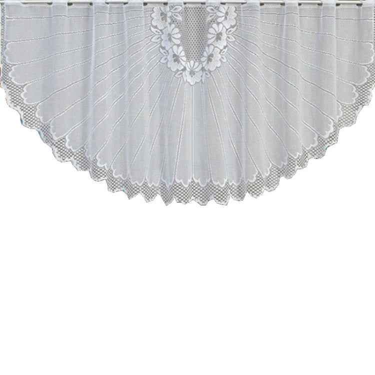 White Translucent Coffee Curtain Tulle Lace Sheer Warp Knitted Jacquard Curtains Bedroom Curtains - Shello's Creative Boutique