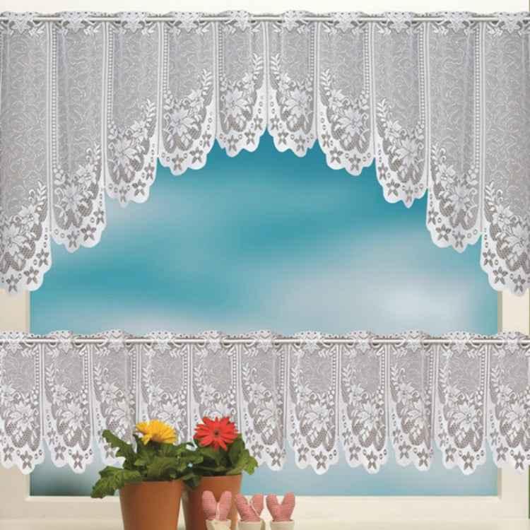 White Translucent Coffee Curtain Tulle Lace Sheer Warp Knitted Jacquard Curtains Bedroom Curtains - Shello's Creative Boutique