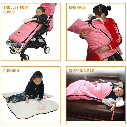 Baby Stroller Sleeping Bag Autumn and Winter Windproof Warm Foot Cover Baby Stroller