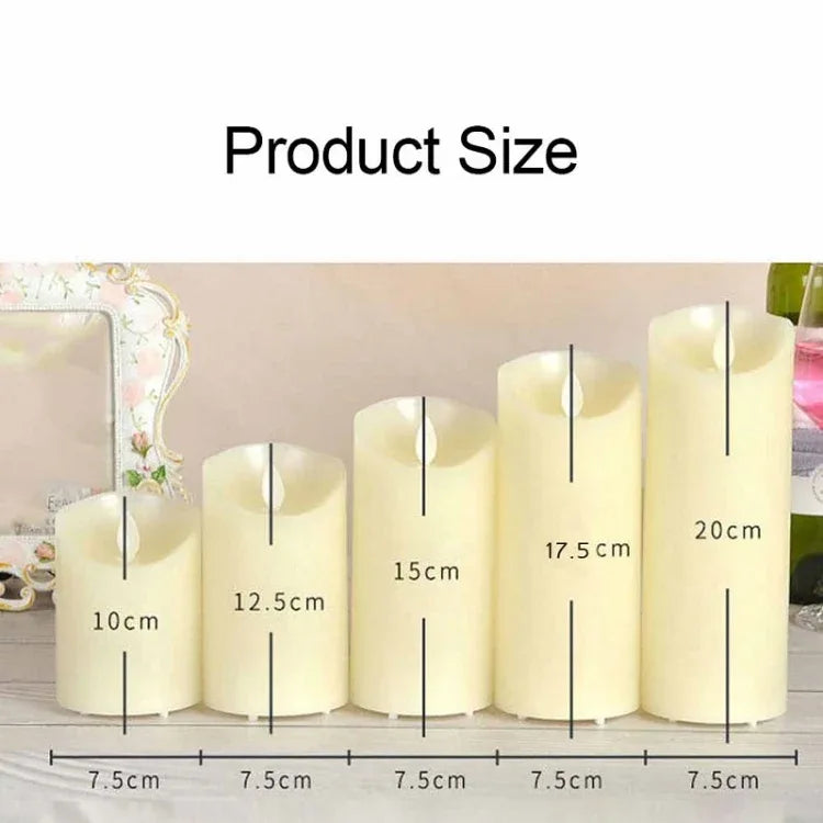 3 PCS LED Electronic Candle Light Birthday Wedding Home Decoration Props Candle Holder, Rechargeable, Size: - Shello's Creative Boutique